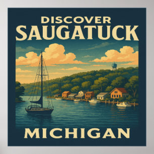 Entdecken Sie Saugatuck Michigan Vintage Travel Po Poster