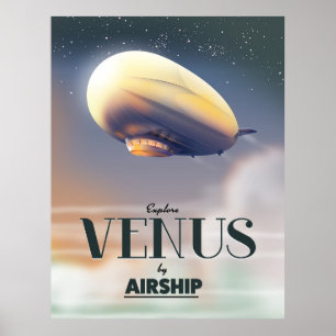Entdecken Sie Venus mit dem Flugzeug Poster