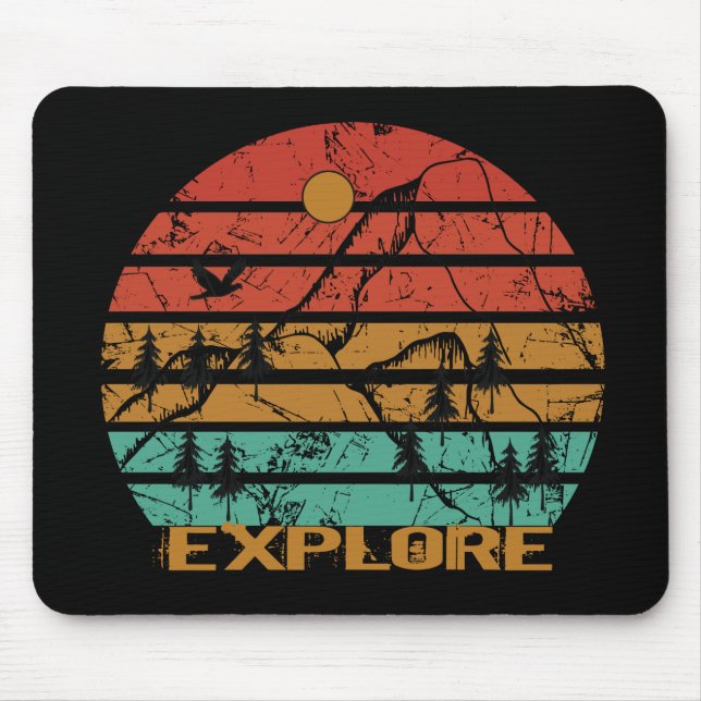 Entdecken Sie Vintag draußen Mousepad (Vorne)