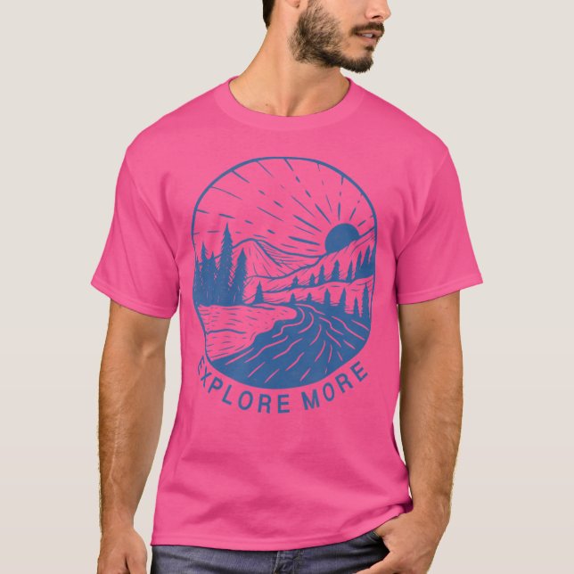Entdecken Sie Vintagere Berge im Freien T-Shirt (Vorderseite)
