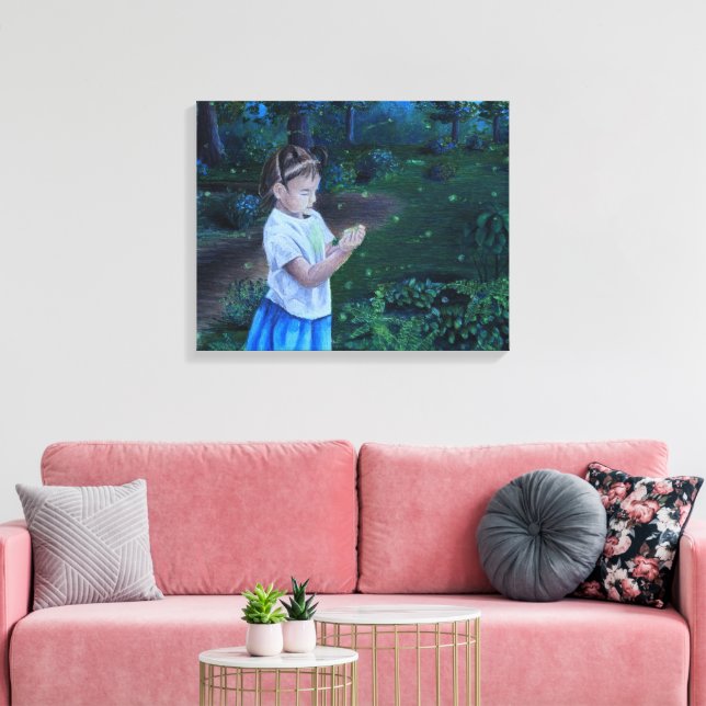 Entdecken von Firefants Leinwanddruck (Insitu (Wohnzimmer))