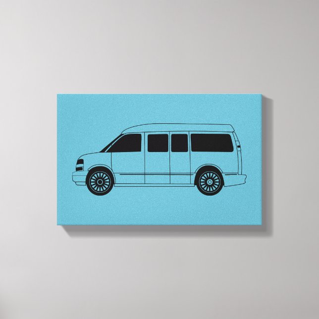 Entdecker Campervan Leinwanddruck (Vorderseite)