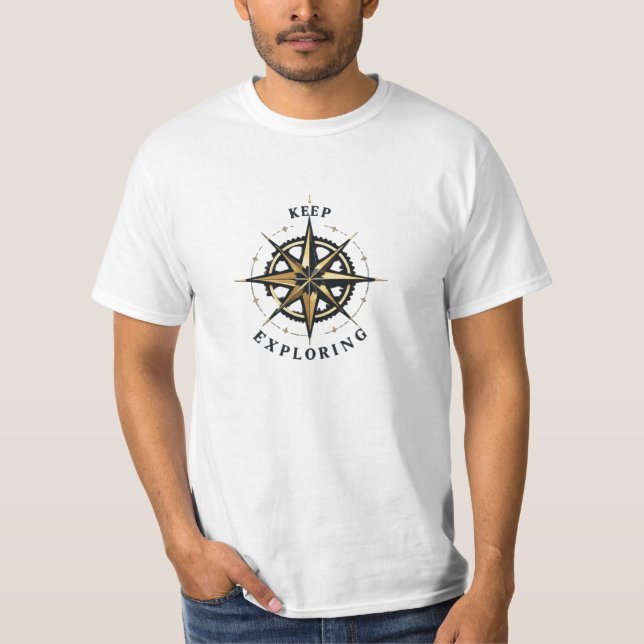 Entdecker-Kompass-Abenteuer-Shirt – Neue Horizonte T-Shirt (Vorderseite)