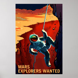Entdecker Wollte auf der Reise nach Mars, Reisen Poster