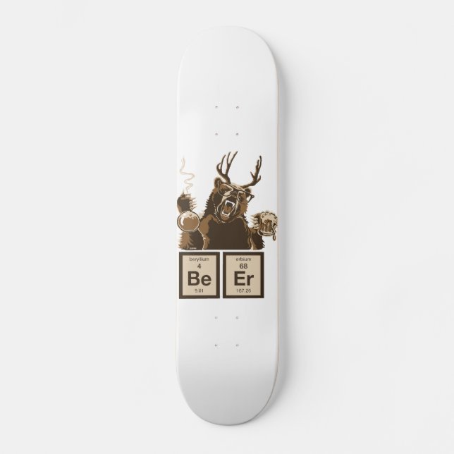 Entdecktes Bier der Chemie Bär Skateboard (Vorderseite)