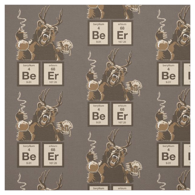 Entdecktes Bier der Chemie Bär Stoff (Muster)