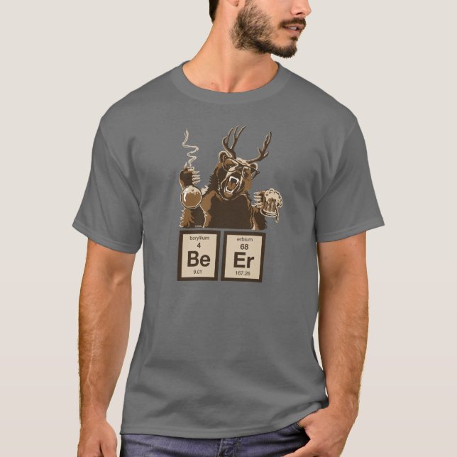 Entdecktes Bier der Chemie Bär T-Shirt (Vorderseite)