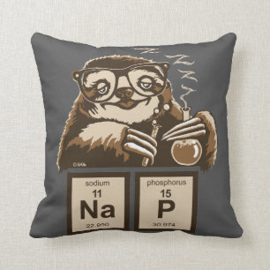 Entdecktes Nickerchen der Chemie Sloth Kissen