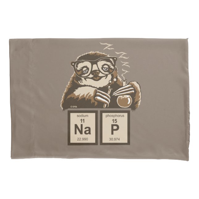 Entdecktes Nickerchen der Chemie Sloth Kissenbezug (Vorderseite-Links)