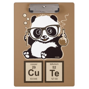 Entdecktes niedliches der Chemie Panda Klemmbrett