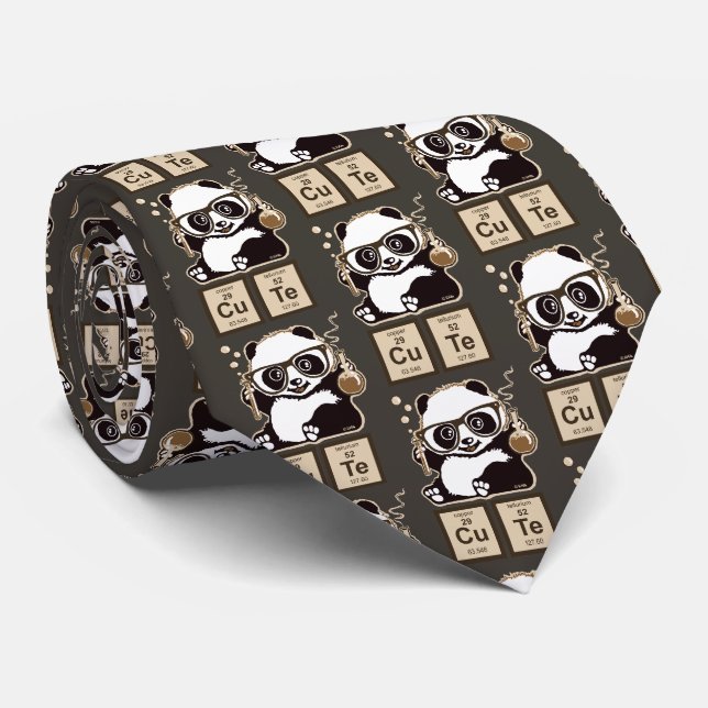 Entdecktes niedliches der Chemie Panda Krawatte (Gerollt)