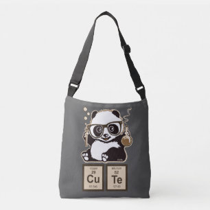 Entdecktes niedliches der Chemie Panda Tragetaschen Mit Langen Trägern