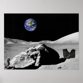 Entdeckung auf dem Mond. Poster