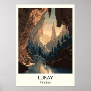 Entdeckung der Luray Virginia Caverns Poster