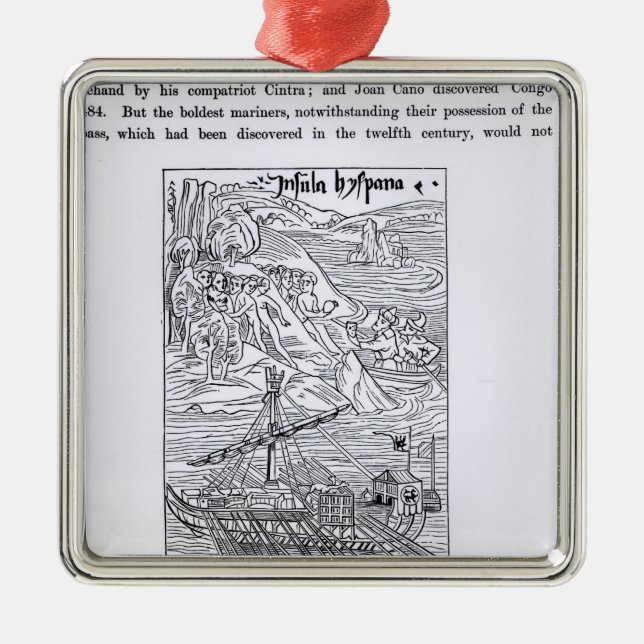 Entdeckung von San Domingo Silbernes Ornament (Vorne)