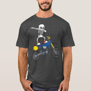 Entdeckungsreise Skeleton Motocross Bike Reiter Sk T-Shirt