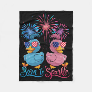 Ente 4. Juli Entenliebhaber Amerikanisch Usa-Flagg Fleecedecke