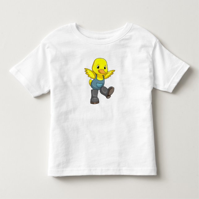 Ente als Bauer mit Stiefeln Kleinkind T-shirt (Vorderseite)