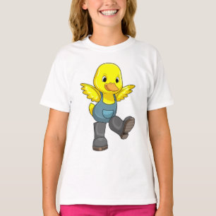 Ente als Bauer mit Stiefeln T-Shirt