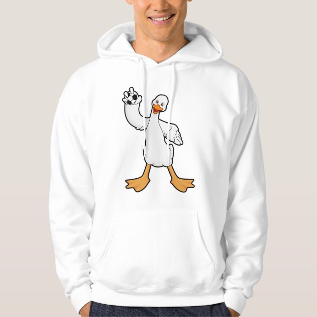 Ente als Handballspieler mit Handball Hoodie (Vorderseite)