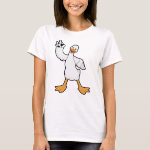 Ente als Handballspieler mit Handball T-Shirt