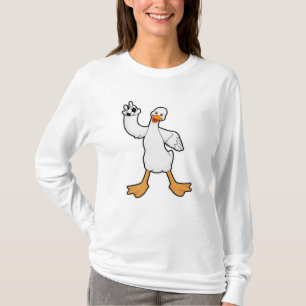 Ente als Handballspieler mit Handball T-Shirt