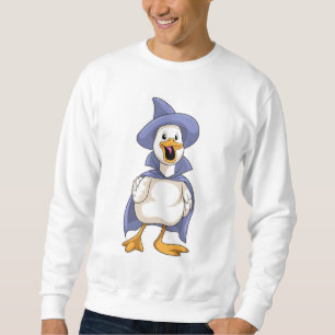 Ente als Hexe mit Hut Sweatshirt