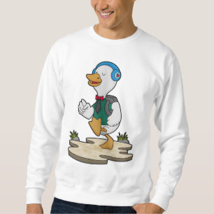Ente als Hiker mit Rucksack Sweatshirt