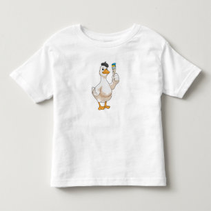 Ente als Maler mit Pinsel Kleinkind T-shirt