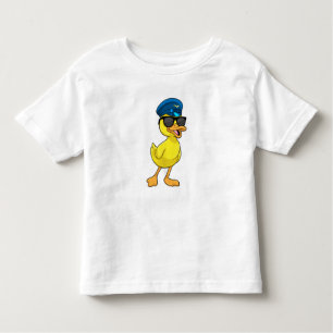 Ente als Pilot mit Pilotenhut Kleinkind T-shirt