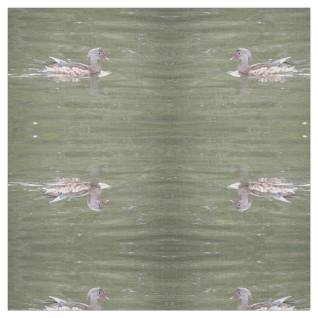 Ente am Gemusterten Tiersee Stoff (Muster)