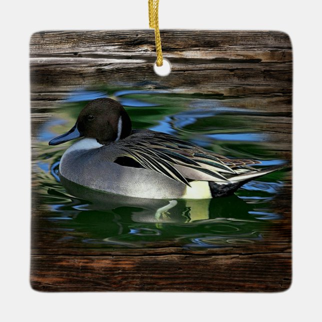 Ente am See Keramikornament (Vorderseite)