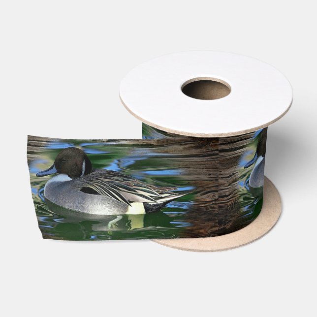 Ente am See Satinband (Spule)