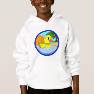 Ente am Strand mit Palmen.PNG Hoodie