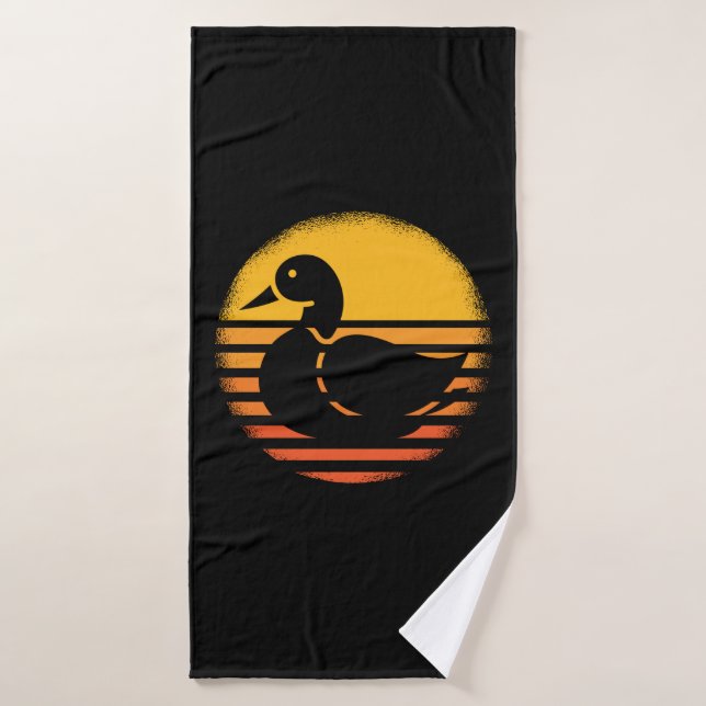 Ente Animal Retro Badehandtuch (Badehandtuch)