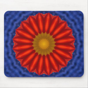 Ente auf blau mit gelber Farbe Mousepad
