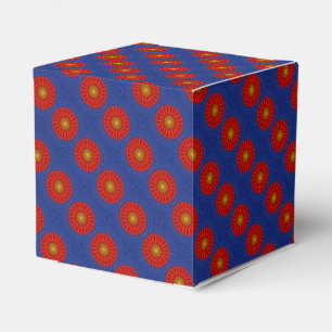 Ente auf blau mit rotem Kaleidoskop Geschenkschachtel