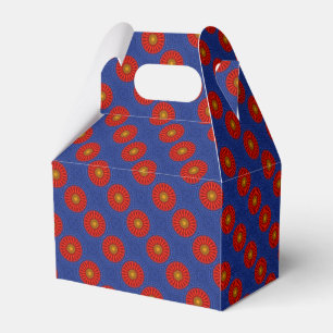 Ente auf blau mit rotem Kaleidoskop Geschenkschachtel