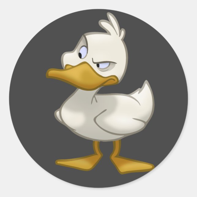 Ente auf einem Aufkleber (Vorderseite)