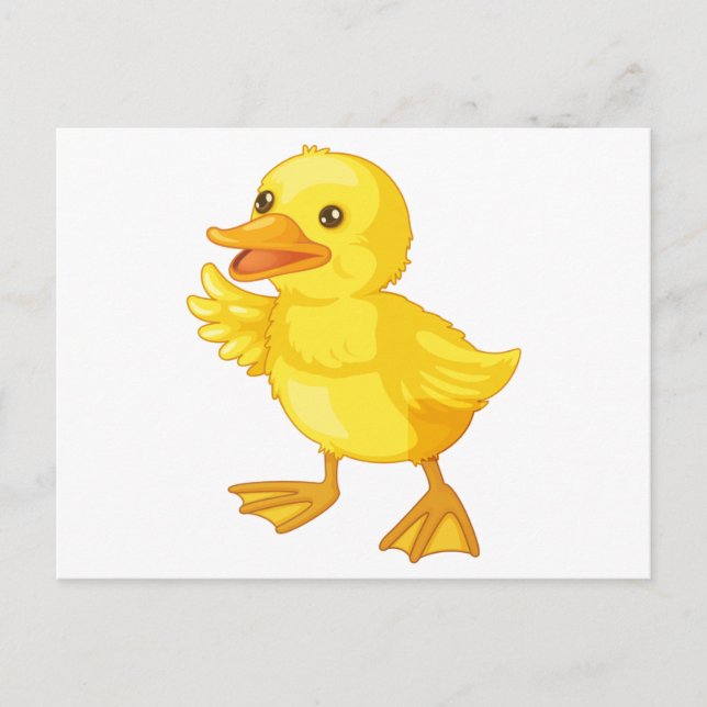 Ente aus niedlichem Cartoon Postkarte (Vorderseite)