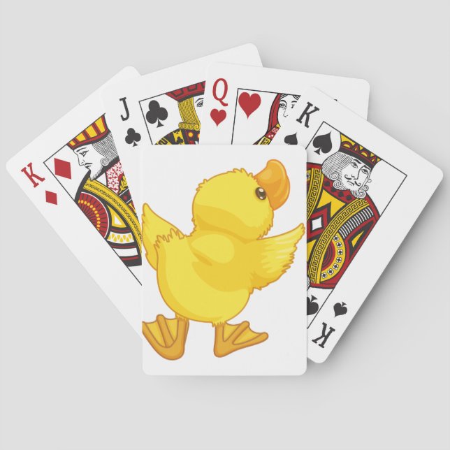 Ente aus niedlichem Cartoon Spielkarten (Rückseite)