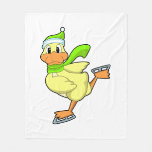 Ente bei Ice-Skaten mit Eis-Skaten Fleecedecke