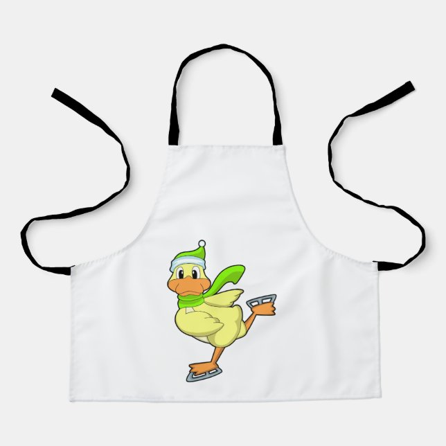 Ente bei Ice-Skaten mit Eis-Skaten Schürze (Vorderseite)