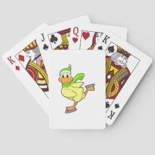Ente bei Ice-Skaten mit Eis-Skaten Spielkarten
