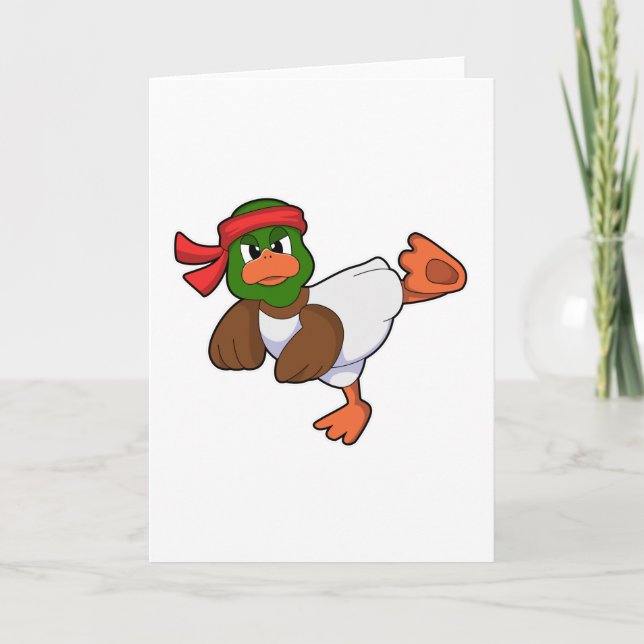 Ente bei Martial Arts Karate Karte (Vorderseite)