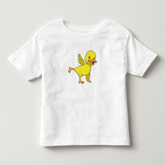 Ente bei Yoga Stretching-Übung Kleinkind T-shirt (Vorderseite)