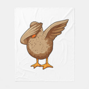 Ente beim Hip Hop Dance Dab Fleecedecke