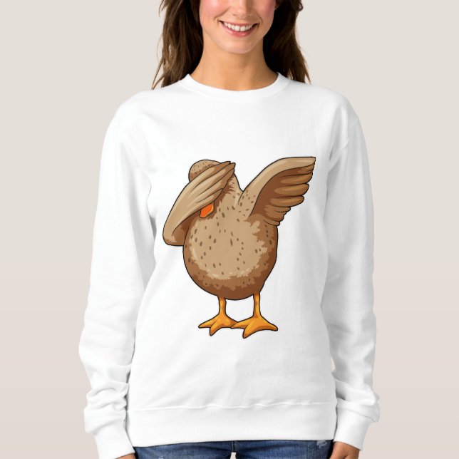 Ente beim Hip Hop Dance Dab Sweatshirt (Vorderseite)