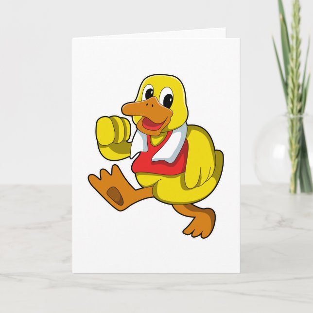Ente beim Laufen Karte (Vorderseite)