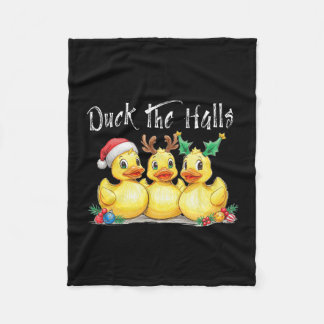 Ente Die Hallen Santa Hut Rentier Ohren Stechpalme Fleecedecke